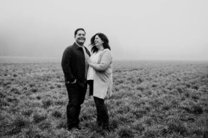 Mom and dad laughing in BNW