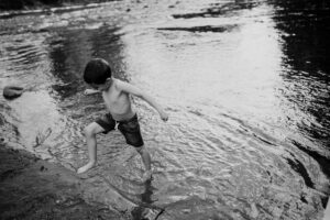 Little boy in water